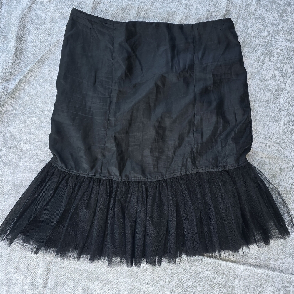 Vintage Victor Costa Occasion Black Velvet Skirt. - Picture 5 of 6